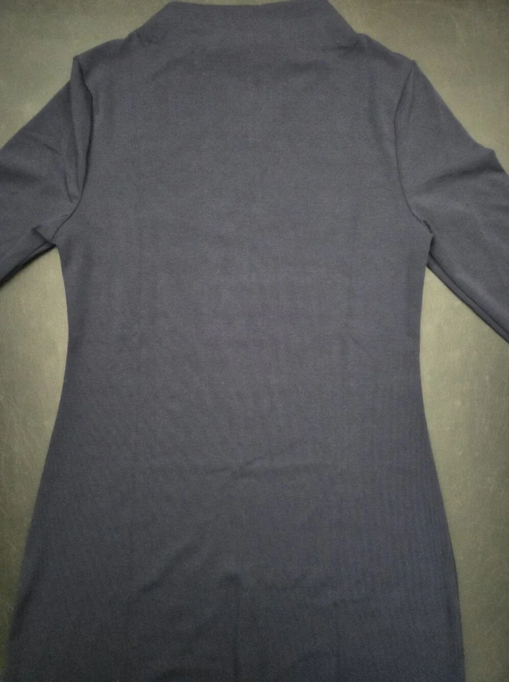 NWT- Banana Republic Stretch Ribbed Knit Mock Neck Long Sleeve Midi Dress-Size S